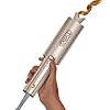 Upgraded Automatic Rotating Curling Iron – TYMO CurlPro Plus Long Barrel Curling Wand for Long Hair, Ceramic 1 Inch Hair Curler for Women, Anti-Scald, Tangle-Free, 600M Ionic, Dual Voltage, Gold