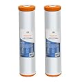 Aquaboon 5 Micron 20 x 4.5 Whole House Water Filter Replacement Cartridge Iron & Manganese for 1-Stage Water Filtration System 2 Pack