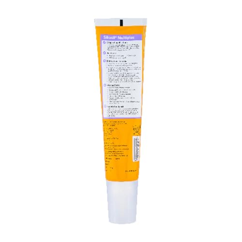 Image of SIKA - Pack of 6 Universal silicone sealant - Sikasil Multiplus-T - Sanitary sealant - Anti-mould - anti-fungicide - For kitchens and bathroom - Clear - 120ml