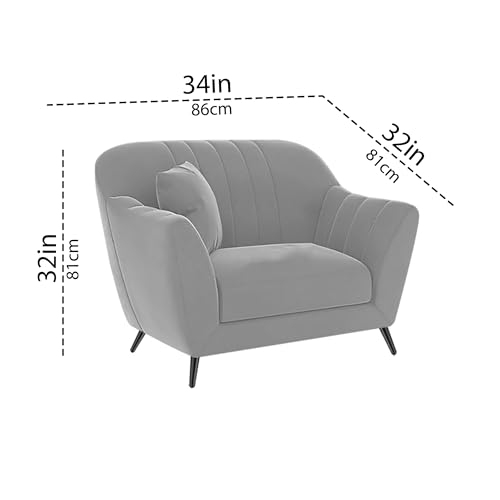 Image of Atticus 3+1+1 Seater Sofa Set for Living Room (Grey Colour) Premium Fabric Sofa