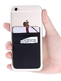 3Pack Cell Phone Card Holder Stretchy Double Pocket Lycra Stick on Wallet Credit Card ID Case Pouch