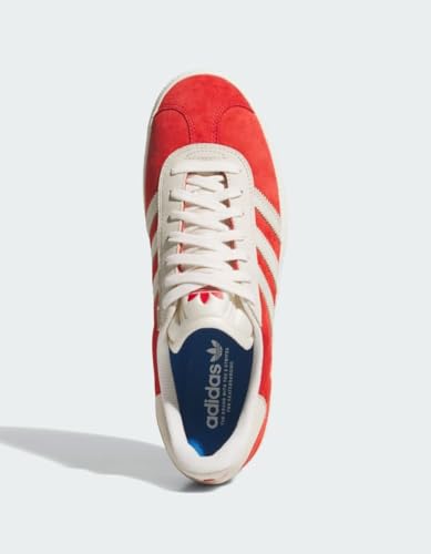 adidas Gazelle ADV Shoes, Better Scarlet/Chalk White/Gold Metallic, Men 123
