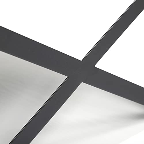 Cemkar Wooden Farmhouse Coffee Table, Rustic Vintage Living Room Table With Shelves, 47.2" Large Living Room Center Table (Black & White) #TOP6