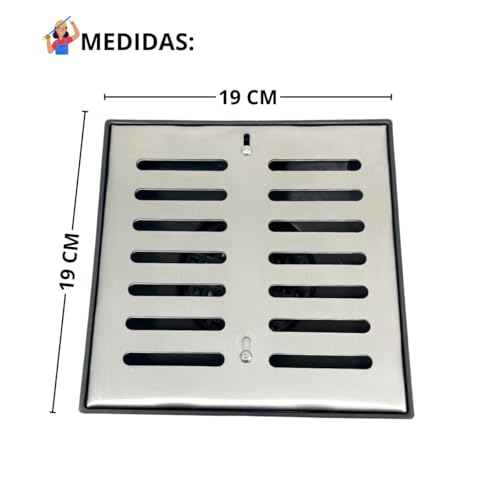 Ralo Externo 20X20 Inox Abre e Fecha com Coletor Plástico Saída 4 polegadas e Tela