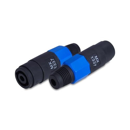 MX 4-Pole Speakon Male Panel-Mount Connector – Twist-Lock Speaker...