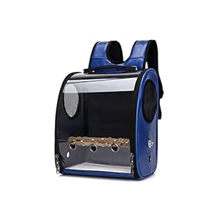 Ousich Outdoor Bird Backpack Transport Parrot Carriers Cage Pet Breathable Space Capsule Travel Bag With Perch Stand…
