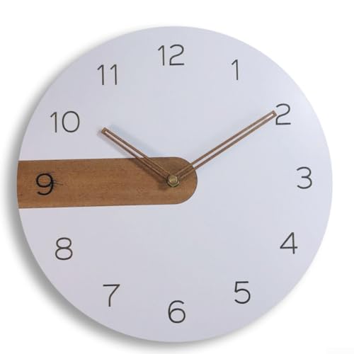 Horloge murale silencieuse bois 30 cm idée cadeau maison