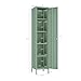 Manhattan Comfort Naomi 72.8'' Tall Storage Cabinet, Single Metal Locker with Lock, Adjustable Shelves, Vented Door & Floor Protectors, Modern Garage & Office Organizer, Green