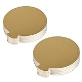 POPETPOP 50 Runde Goldene Tortenunterlagen aus Papier Stabile Kuchenböden für Geburtstag und Feiertagsfeiern Einfach zu Platzieren für Mousse Kuchen