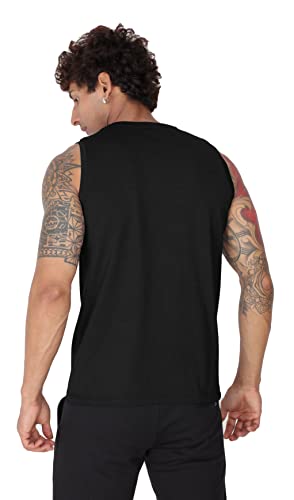 Image of Big Button Mens Dry Fit Stretchable Cut Sleeves Sports Tshirt Tank Top