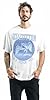 Led Zeppelin T Shirt Tour 1975 Blue Wash Band Logo Official Mens White L #1