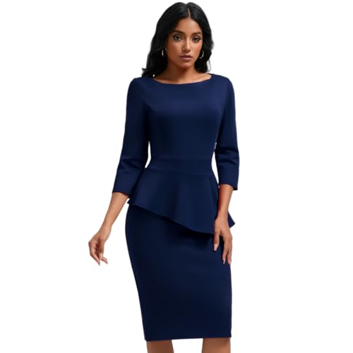 Women's Long Sleeve Stretch Sexy Curvy Club Party Dress Dress2
