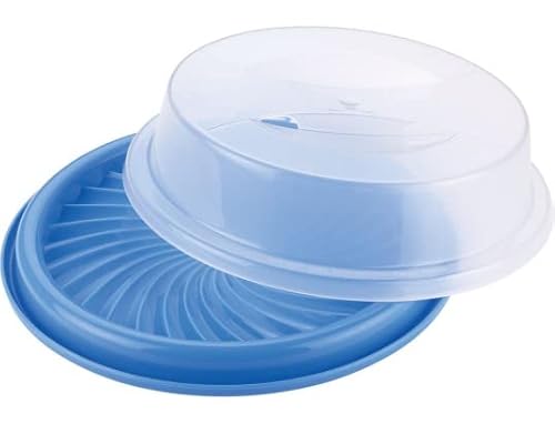 Preisvergleich Produktbild wpro DFL200 - Mikrowellenzubehör / Mikrowellenset aus Auftauplatte 2in1 und Abdeckhaube für Mikrowellen / Ø27cm