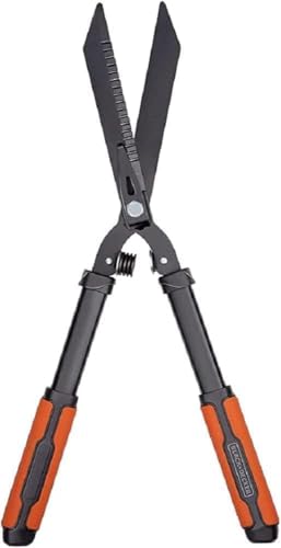 BLACK+DECKER Heckenschere - Gezahnte Stahlklingen - 61 CM - Schwarz/Orange