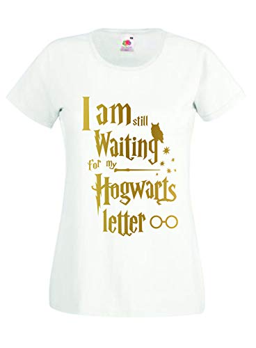 I Am Still Waiting for My Hogwarts Letter T-Shirt - Harry Potter Inspired Wizard Magic Birthday Gift Ladies T Shirt Sizes S - XXL (XXLarge, White)