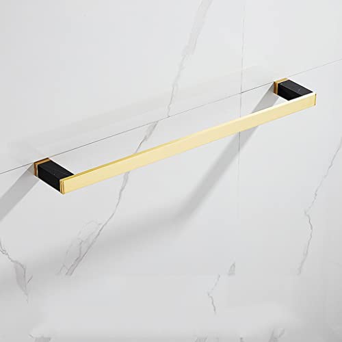 Porte-serviettes en marbre noir et étagère de salle de bains chic