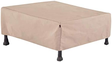 Modern Leisure 2928 Chalet Patio Coffee Table/Ottoman, Outdoor Cover (48 L x 25 D x 18 H inches) Water-Resistant, Beige