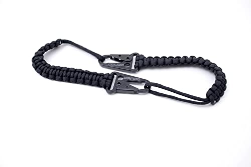 Dango Edc Tether - Cobra Weave 550 Paracord - 6 Inch Woven, 10 Feet Unraveled (Black) #TOP3