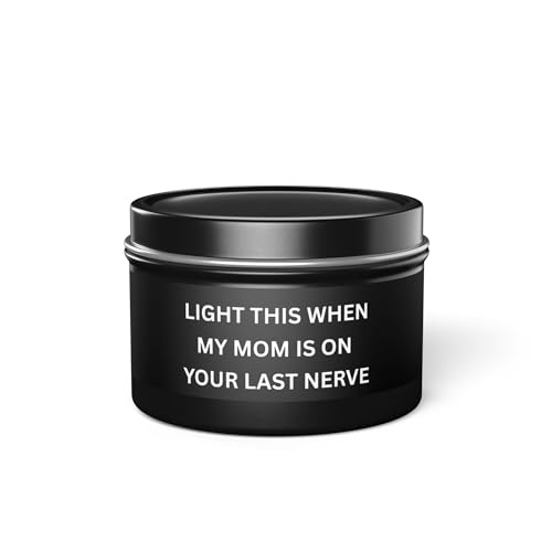 Funny Mom-Related Tin Candles, Humorous Gift for Mom, Relaxation for Stress Relief, Unique Mother's Day Present