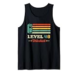 Photo Gallery livello 48 birthday gamer sbloccato retrò canotta Photo Gallery livello 48 birthday gamer sbloccato retrò canotta