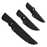 TOYANDONA 3 Piezas Fundas Protectores para Cuchillos de Tela Oxford con Botón Presión Estuche Portátil para Cuchillos de Camping y Almacenaje Seguro Cocina y Viajes