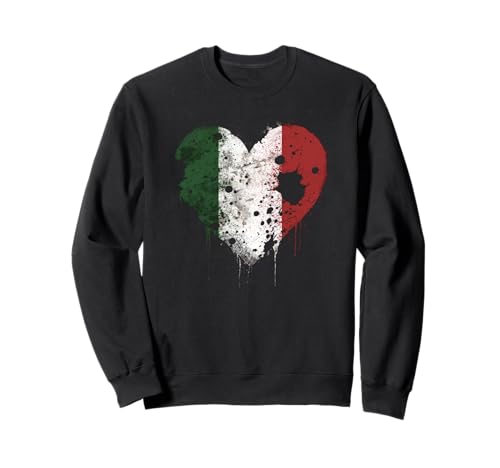 Vintage Italia Heart - Bandera de Italia Sudadera
