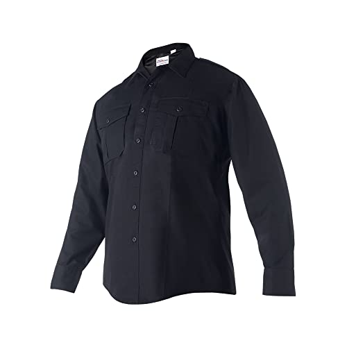 Flying Cross Men's FX STAT Law Enforcement Shirts, Police Uniform, Sheriff, Paramedic, Fire Department, Public Safety, Class B Long Sleeve, LAPD Navy, Medium 36/37