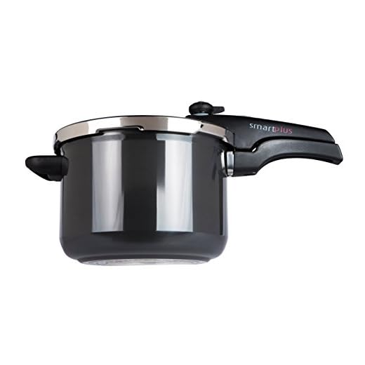 Prestige Smartplus pentola a Pressione in Alluminio anodizzato Antiaderente – 6 Litri, Nero