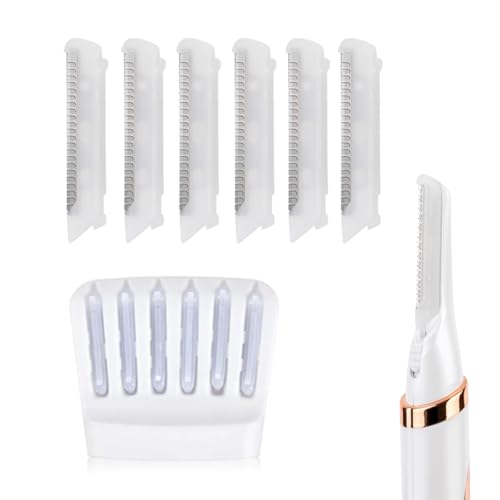 Replacement Blade heads for Finishing Touch Flawless Dermaplane Glo with Replace Tray (6 Pack)