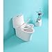 1.1/1.60 GPF Dual-Flush One Piece Toilet, Water-Saving Elongated Comfort Height Floor Mounted, Soft Closing Seat, 1000 Gram Map Flushing Score Toilet, Gloss White 23T02-GW