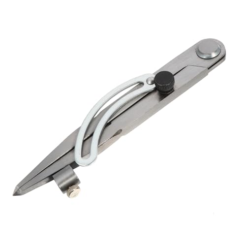 Luxshiny Medidor de Trazado Portátil 150 Mm, Calibre de Espaciado para Costura Hecha a Mano, Brújula para Artesanía en Cuero, Herramienta Ligera y Práctica para Marcado en Muebles