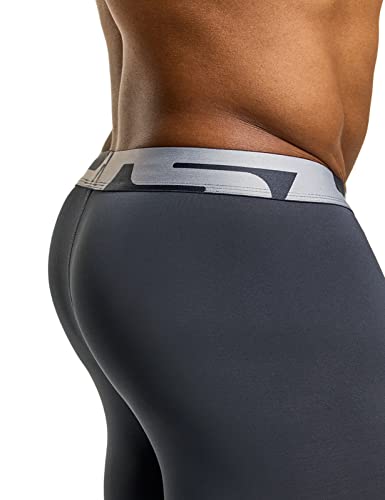 Tsla Men's Compression Pants, Cool Dry Athletic Workout Running Tights Leggings With Pocket/Non-Pocket, Hyper Control Pants Charcoal, Medium #TOP4