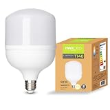 Maxled, Light is Led! E27 LED Lampadina Forma a Goccia T140 50W Equivalente a 375W 4000K Bianco Neutro 5400LM Angolo 200° Non Dimmerabile Ø140mm x 221mm PC