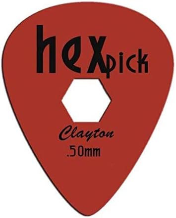 Clayton Picks HX50/12 HexPicks Guitar Picks, 0.50mm, 12 Count (Pack of 1)