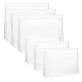 Gpurplebud Clear Toiletry bags, PEVA Material Leakproof Zipper Bags, Security Approved Travel Makeup