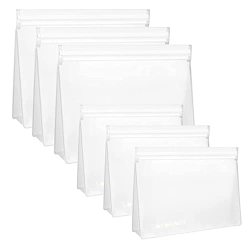 Gpurplebud Clear Toiletry Bags, Peva Material Leakproof Zipper Bags, Security Approved Travel Makeup Cosmetic Bags For Women Men 6 Pack #TOP1