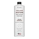 100% Pure Acetone Nail Polish Remover | Professional Quality | Easy To Use | Rapidly Removes Natural, Gel, Acrylic, and Glitter Nails | 8 Fl oz