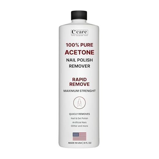 100% Pure Acetone Nail Polish Remover | Professional Quality | Easy To Use | Rapidly Removes Natural, Gel, Acrylic, shellac, and Glitter Nails | 8 Fl oz