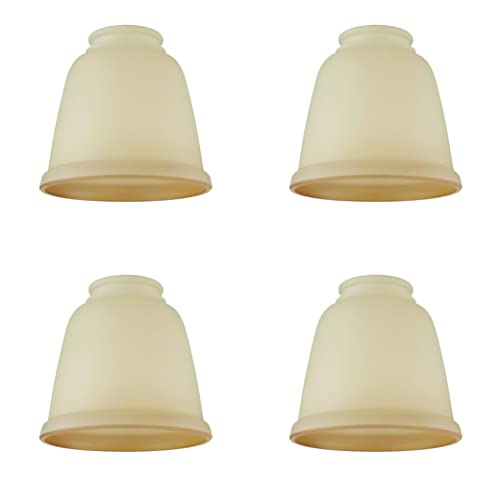 Aspen Creative 23167-4 Tranditional Amber Ceiling Fan Replacement Glass Shade. 2-1/8"Fitter,4-1/8"Diameter x 5"Height. 4 Pack