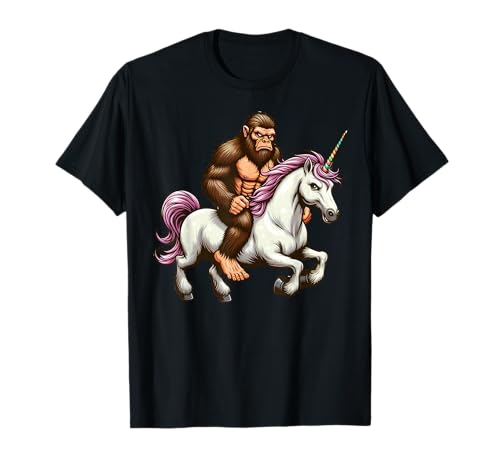 Bigfoot Riding Unicorn, Funny Sasquatch T-Shirt