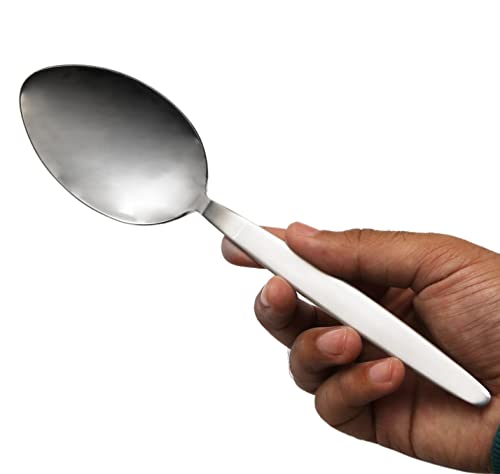 Bnazind Kunz Spoons S/S Stainless Steel Spoon - Large Sauce Spoon - 9 Inches Plating Spoons - Daily Chef Spoons - Comfortable Handle - Solid Heavy Stainless Steel #TOP3