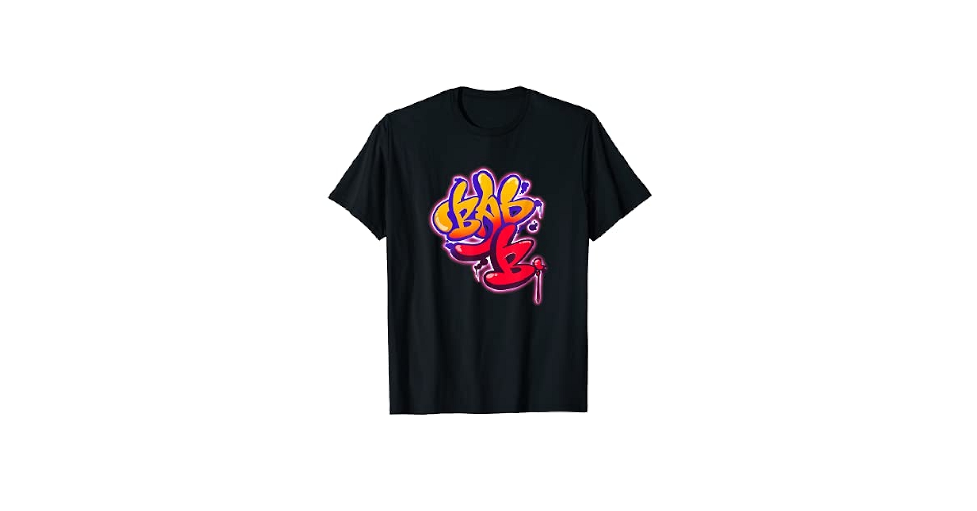 Amazon.com: “Bad B” Graffiti-Style Urban Streetwear T-Shirt