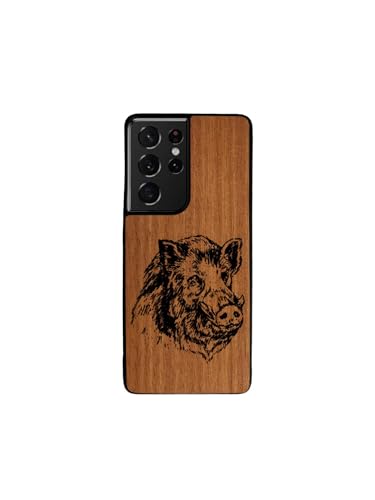 Enowood Holzhülle für Samsung Galaxy S Handy Artisanal - Sanglier2 - Galaxy S20 FE - Makore