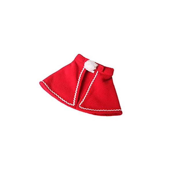 Bestoyard dog cloak christmas pet costumes red polar fleece pet cape cat halloween costume pet apparel size s (red) - image 9