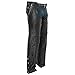 First MFG Co-Wind Walker - Unisex Leather Chaps with Gator Skin Snap out Liner (5X-Large)