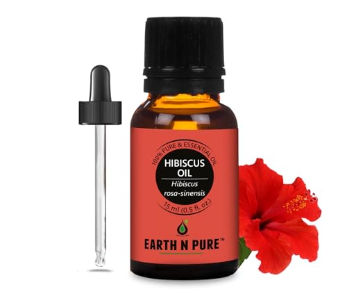 Earth N Pure Hibiscus Oil (Gudhal Oil) Natural and Therapeutic Grade with Glass Dropper - 15 ml
