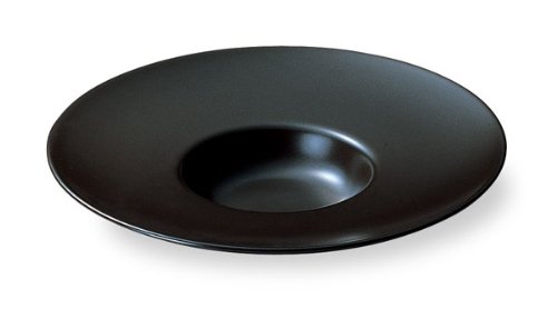 新着商品】カネスズ セラミックス パスタ皿 黒マット 26cm ワイドリム