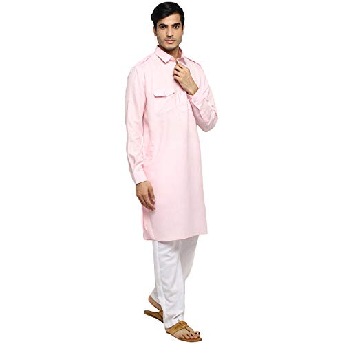 Kurta Pathani en coton haut de gamme avec finitions soignées