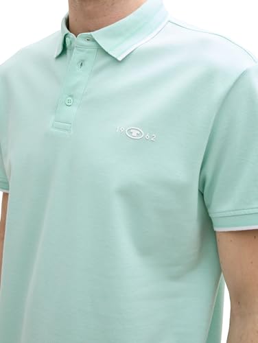 TOM TAILOR Basic T-Shirt aus Baumwolle, grey mint, L – Ansicht 5