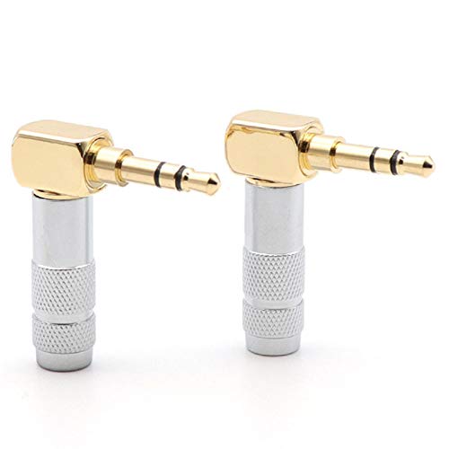 Amazon | Reikoeppy 3.5mm L字型ジャックの金メッキ90度角度オーディオ